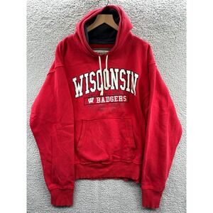 University of Wisconsin Badgers Sweatshirt Men's Large Red Hoodie